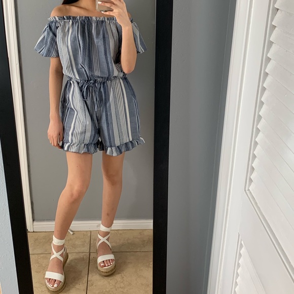 stylehouse Pants - Off the shoulder romper